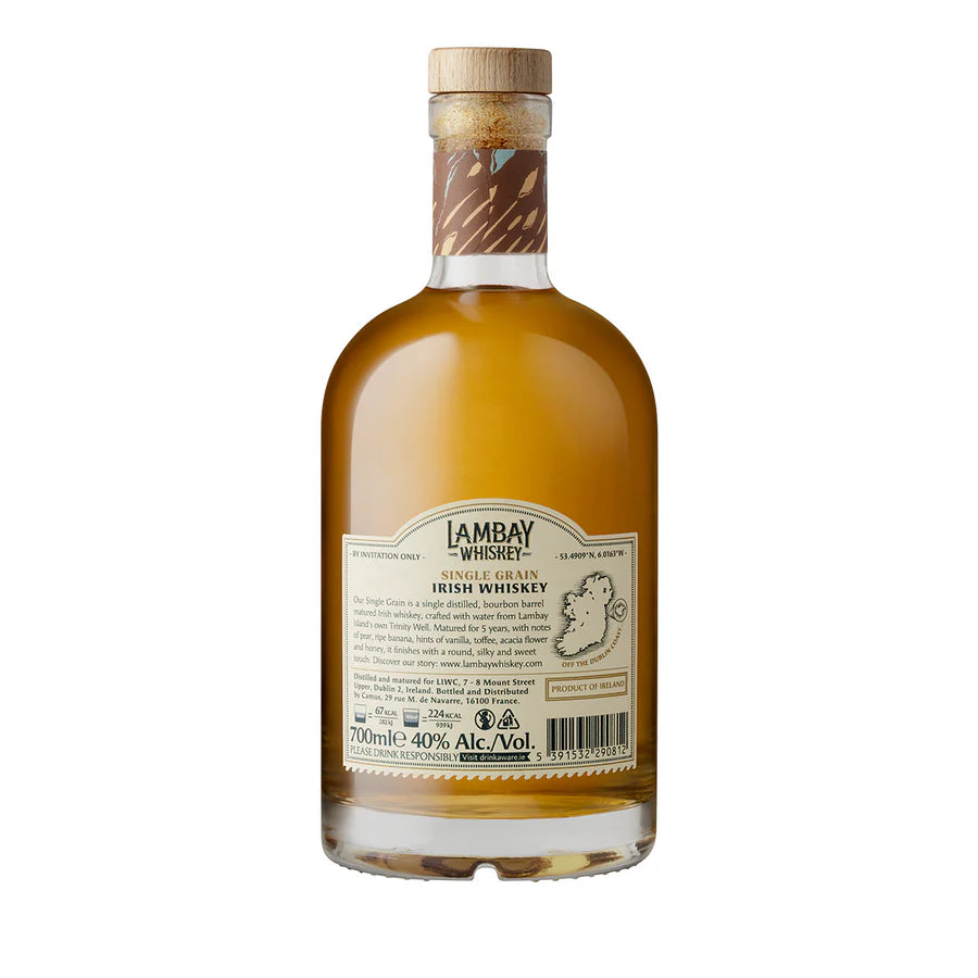 SINGLE GRAIN LAMBAY IRISH WHISKEY (70CL) 40°