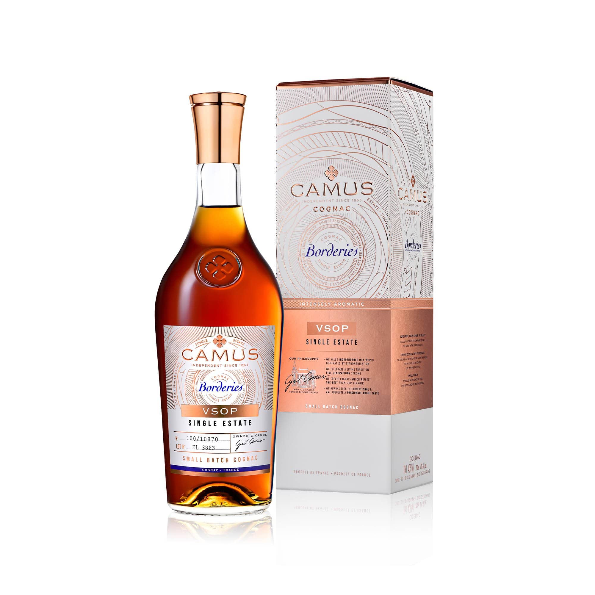 CAMUS COGNAC VSOP BORDERIES SINGLE ESTATE - CAMUS COGNAC