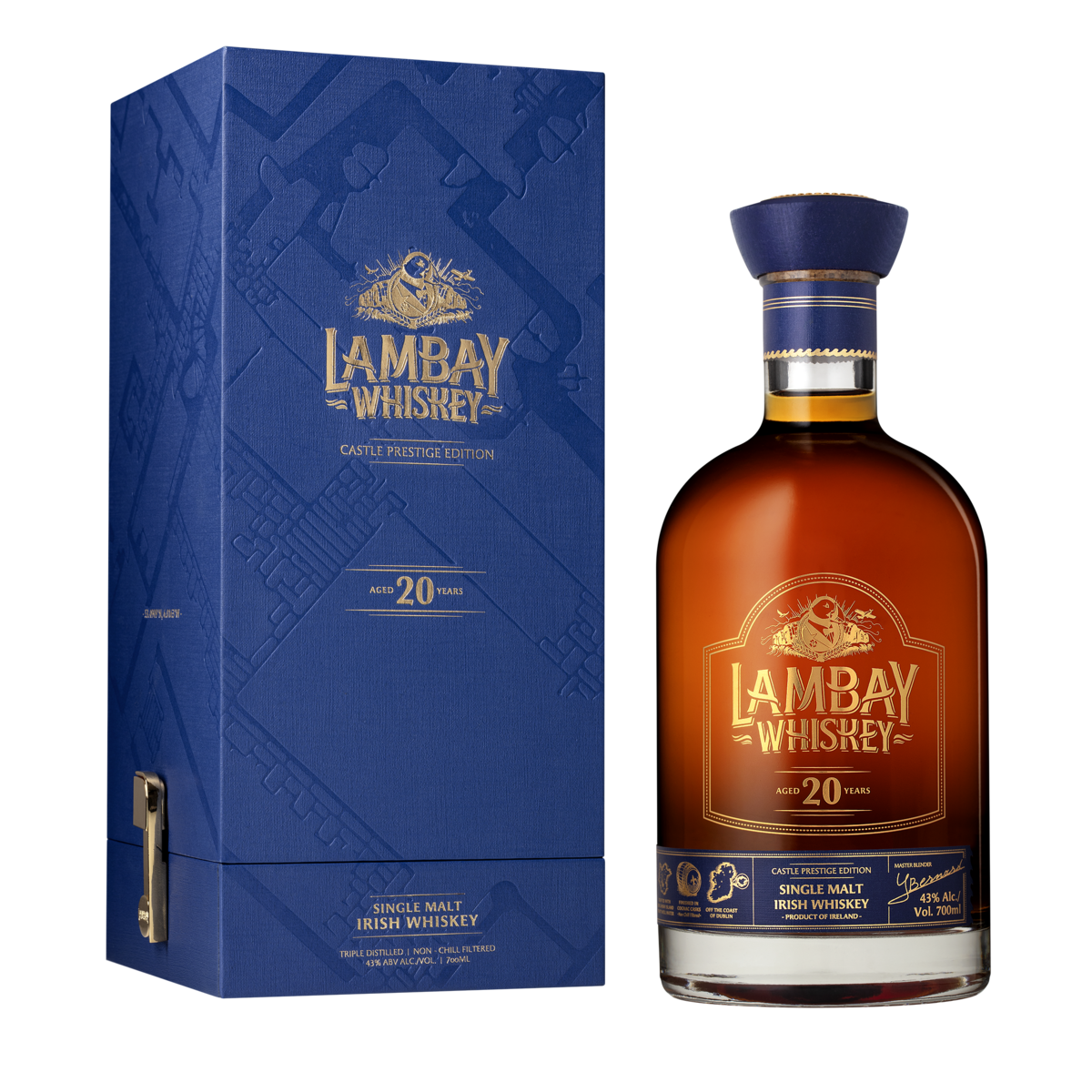 LAMBAY SINGLE MALT 20 YEARS OLD WHISKEY (70CL) 43°