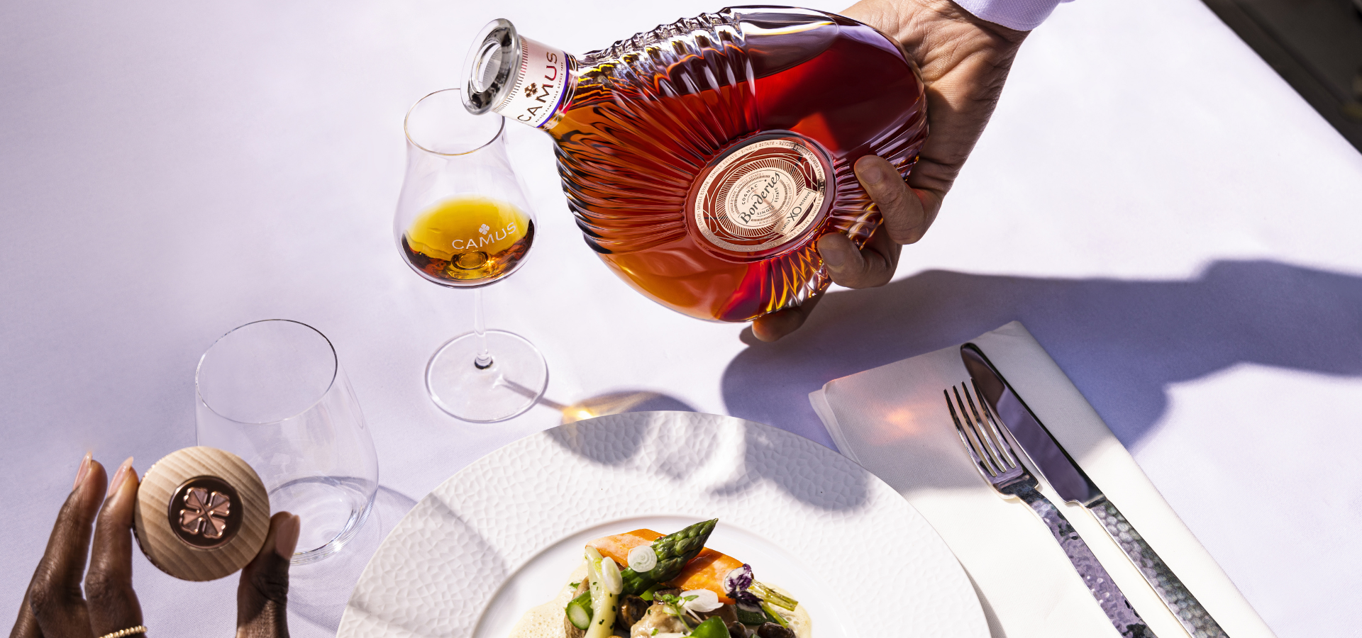 Camus Cognac XO Borderies en accord mets et cognac avec un plat de printemps gastronomique