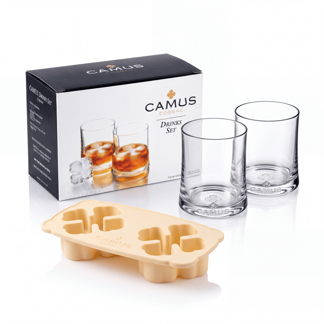 Coffret cognac Camus 2 verres et moule à glaçons - CAMUS COGNAC