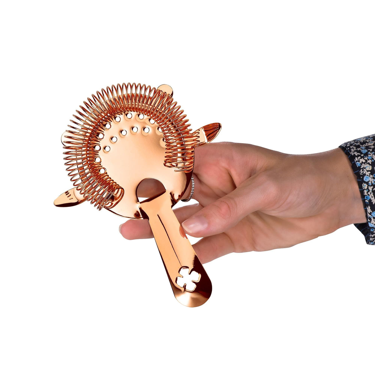 CAMUS COGNAC COPPER-PLATED COCKTAIL STRAINER