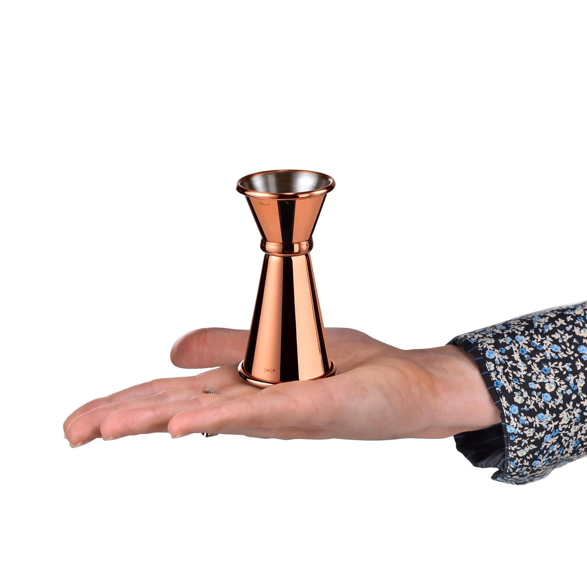 CAMUS COGNAC COPPER-PLATED COCKTAIL JIGGER